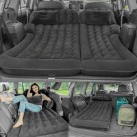 Materassino gonfiabile, letto gonfiabile auto SUV Van sedile posteriore materasso campeggio letto letto letto con pompa letto ad aria pompa letto da viaggio 2 cuscini e borsa attrezzi e custodia (nero