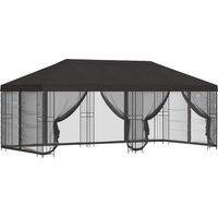 vidaXL Garden Gazebo with Sidewalls 6 x 3 m Anthracite
