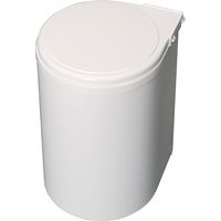 Emuca – Bac de recyclage à fixer sur porte de meuble – 1 bac amovible 13 litres – Ouverture automatique – Plastique blanc pour cuisine