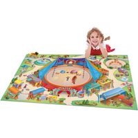 Tapis enfant tissé 100x150 multicolore rectangle CIRQUE