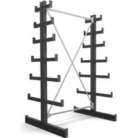 Rayonnage à bras en porte-à-faux STIER, double, 1 travée avec 6 niveaux décroissants 1300x2000x500 mm