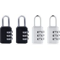 4 Pack Waterproof Combination Padlocks with 3 Digit Combination Lockers for School Gym Lockers