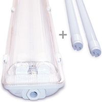 Kit 2 tubes LED 150cm 6000K + boitier étanche