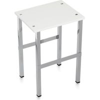 BELTRAN 2008 TABURETE Banqueta Cromo/Blanco Solid Surface - ref: 064-2008