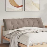 vidaXL Coussin de Dos Taupe 180 x 50 cm Tissu en microfibre