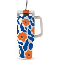 WD LifeStyle Mug Americana in Acciaio Inox 1,2 Lt Decoro Fiori