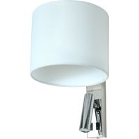Applique liseuse conique design chrome/tissu - Symetra