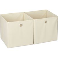 Relaxdays – Lot de 6 boîtes de rangement carrées en tissu – Dimensions 30x30x30 cm – Capacité 9 L – Pour étagères cubiques et armoires