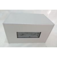 Applique murale grise métal 225X140X140mm 1 faisceau indirect lampe E27 (non incl) 230V IP65 IK06 SIGNO 1WB PRISMA 700127