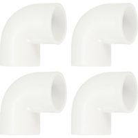 1/2" Coude À 90 Degrés, 4 Pcs Raccordements De Tuyau PVC 2 Voies Coude Angle Droit Adaptateur De Sortie Latérale Raccordement PVC Connecteurs Pour Bricolage Meubles, Blanc