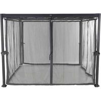 Moskitonetze zu Pavillon Florenz 3x3 m, grau, 4er Set Bezug aus Polyester, 32 g/m² in grau, 4 Stück