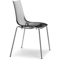 Chaise design, Chaise Zebra antishock 4 pieds métal Gris Transparent en Plastique, Scab design