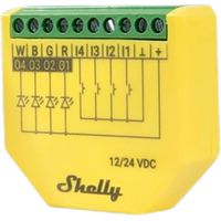 Contrôleur LED SHELLY Plus RGBW, PM, BT, Wi-Fi, encastré, jaune
