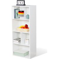 Bücherregal California Weiß, 50 x 29 x 121 cm, 6 Fächer