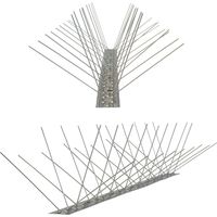 10 Meter (20 x 0,5m) Taubenspikes 4-reihig auf V2A-Flexleiste - hochwertige Lösung für Vogelabwehr Taubenabwehr Edelstahl Spikes