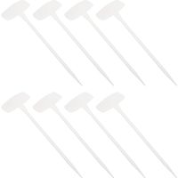 8 Stück Weiße Kunststoff Pflanzstecker mit spitz zulaufender