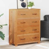 vidaXL Cabinet with Drawer with Storage Brown Solid Oak Wood