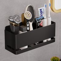 Porte-Brosse à Dents, Porte-Brosse à Dents électrique, Porte-Dentifrice Amovible avec Trou de Drainage, Support de Rangement de Salle de Bain