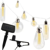 TG66778 LAMPE SOLAIRE GUIRLANDE LUMINEUX LED AMPOULES SOLAIRES POUR GRENIER