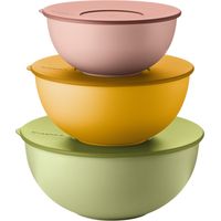 Set lunch box con posate colore giallo mango 900 ml