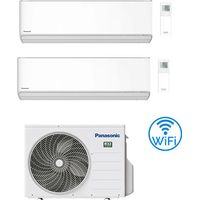 Climatiseur Panasonic série Etherea blanc mat Wifi R32 Dual Split Inverter 7000 + 7000 BTU avec UE CU-2Z35TBE Classe A+++/A++