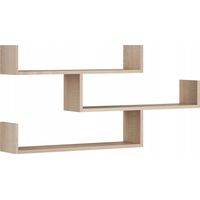 Dreistufiges Hängeregal, modernes Wandregal für das Wohnzimmer, 119 cm, Sonoma