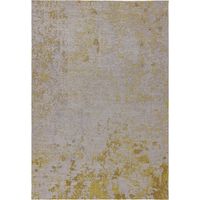 Dara Abstract Modern Kitchen Garden Flatweave Outdoor Indoor Ochre Rug Floor Mat Medium 120 x 170 cm (4'x5'6")