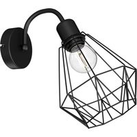 Applique loft nera a gabbia Bergen 1xE27 15W Luminex