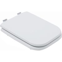 Copriwater wc bagno mod.conca in legno laccato bianco cm.34x41,3 sedile - Salone