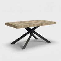 Table extensible design moderne pour 12 personnes Pechino - Marron