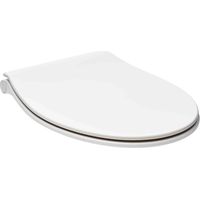 Ultraflacher WC-Sitz mit SoftClose-Funktion aus Duroplast, unsichtbare Befestigungen, weiß (EASYSLIM33)