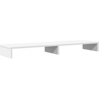 Supporto per monitor tavolo da scrivania mobile 100 x 27 x 10 cm legno ingegnerizzato bianco 020044831