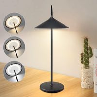 GBLY Tischlampe Akku Nachttischlampe Kabellos - Led Tischleuchte 1800mhA Aufladbar Touch Dimmbar Modern Weiß Aussentischleuchte IP44 Wasserdichte mit USB für Balkon Garten Esstisch Camping