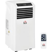 Aire acondicionado portátil 3 en 1 con control remoto – 9000 BTU – Temporizador de 24 horas – ABS – Blanco