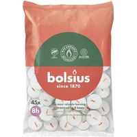 Tealight bag 45pz 8H white BOLSIUS