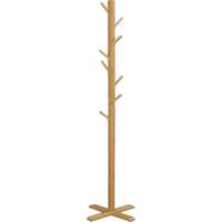 Perchero de Pie de Bambú, Perchero para Ropa con 8 Ganchos, Forma de Árbol, 49,5x49,5x178 cm, Natural
