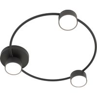 Lampada a Soffitto Lucio, Metallo, Nero, 48x9x44 cm