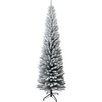 7Ft Snow Flocked Frosted Pencil Tree