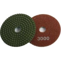 Nass-Schleifpad mit Klettverschluss K 3000 / braun / Hochglanz Politur 100 mm