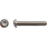 200 Vis Métaux Tête Bombée 6 Pans Creux BHC 5 x 25 mm - 7380-1 - Inox A2 - D-Work