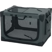 Hopfällbar chien caisse de transport avec coussin amovible et lavable, housse en toile Oxford, pour chiens jusqu'à 20 kg, vert armée