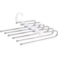 Perchero Multifuncional para Pantalones, Perchero para Pantalones Que Ahorra Espacio, Perchero Multifuncional, Almacenamiento Mágico, Soporte para Vaqueros Antideslizante Plegable Multifunciona