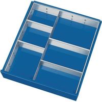TECWERK Schubladenunterteilungsmaterial Front-H.ab 180mm 1 Trenn- u.4 Steckw.TECWERK