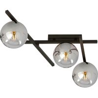 Plafoniera Emibig Smart 3 luci E14 nero/grafite dimmerabile