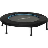 Trampolín fitness Ø102 cm plegable con marco acero antideslizante carga 100 kg azul