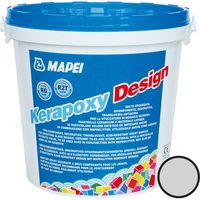 Kerapoxy Design Mortero epoxi decorativo, resistente a los ácidos, lechada de mosaico, piscina y más, gris plateado (MAPXED3111)