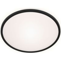 LED Deckenleuchte Deckenlampe Hintergrundbeleuchtung 15W Ø28cm schwarz Briloner