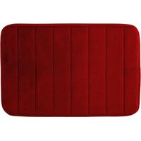 SHINING HOUSE Alfombrilla de baño de espuma viscoelástica suave - Alfombra de baño de goma absorbente antideslizante para cocina y baño 30 x 50 cm, color rojo vino