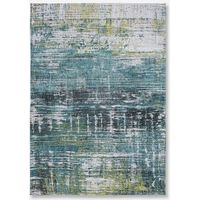 STREAKS DESIGN - ALFOMBRA ABSTRACTA ATLANTIC - Hecha en Bélgica - Acabado a Mano - Antideslizante Natural - Algodón - Poliéster - Glen Cove - 140 x 200 CM