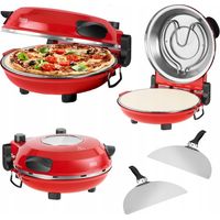 Forno per pizza Teesa Supreme + finestra 2 pale 405°C pietra 1200W